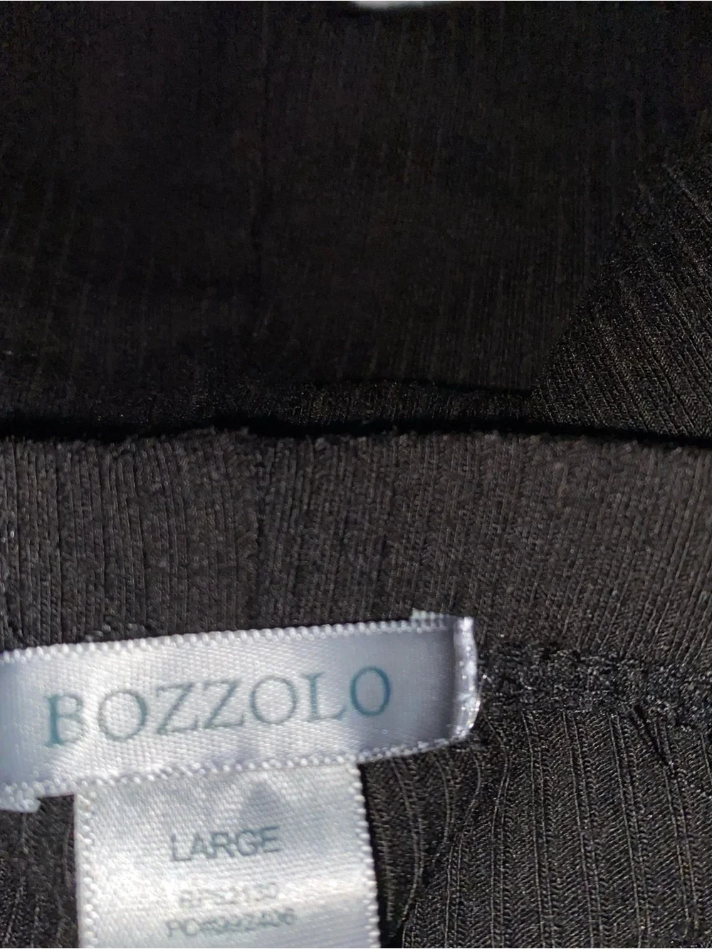 Bozzolo Black Ribbed Knit biker shorts